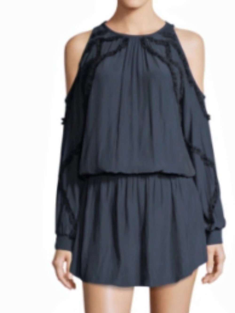 Cold Shoulder Romper in Blue Like New